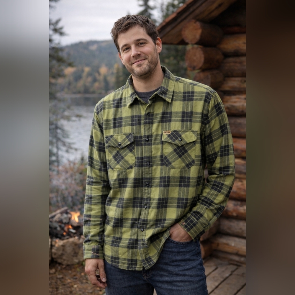 Men's Dixxon .38 Special XL Pearl Snap Flannel Shirt Rustic Cabincore‎ Outdoor